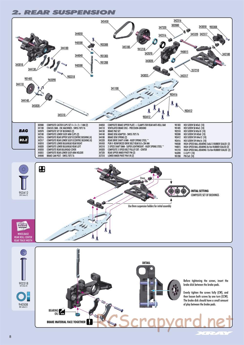 Xray - RX8 2011 Specs (RX8'11) - Manual - Page 8