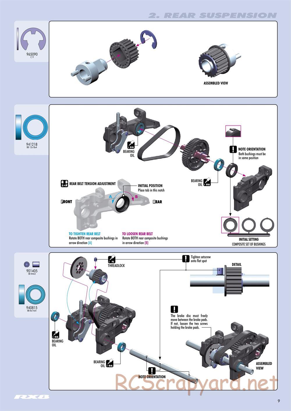 Xray - RX8 2011 Specs (RX8'11) - Manual - Page 9