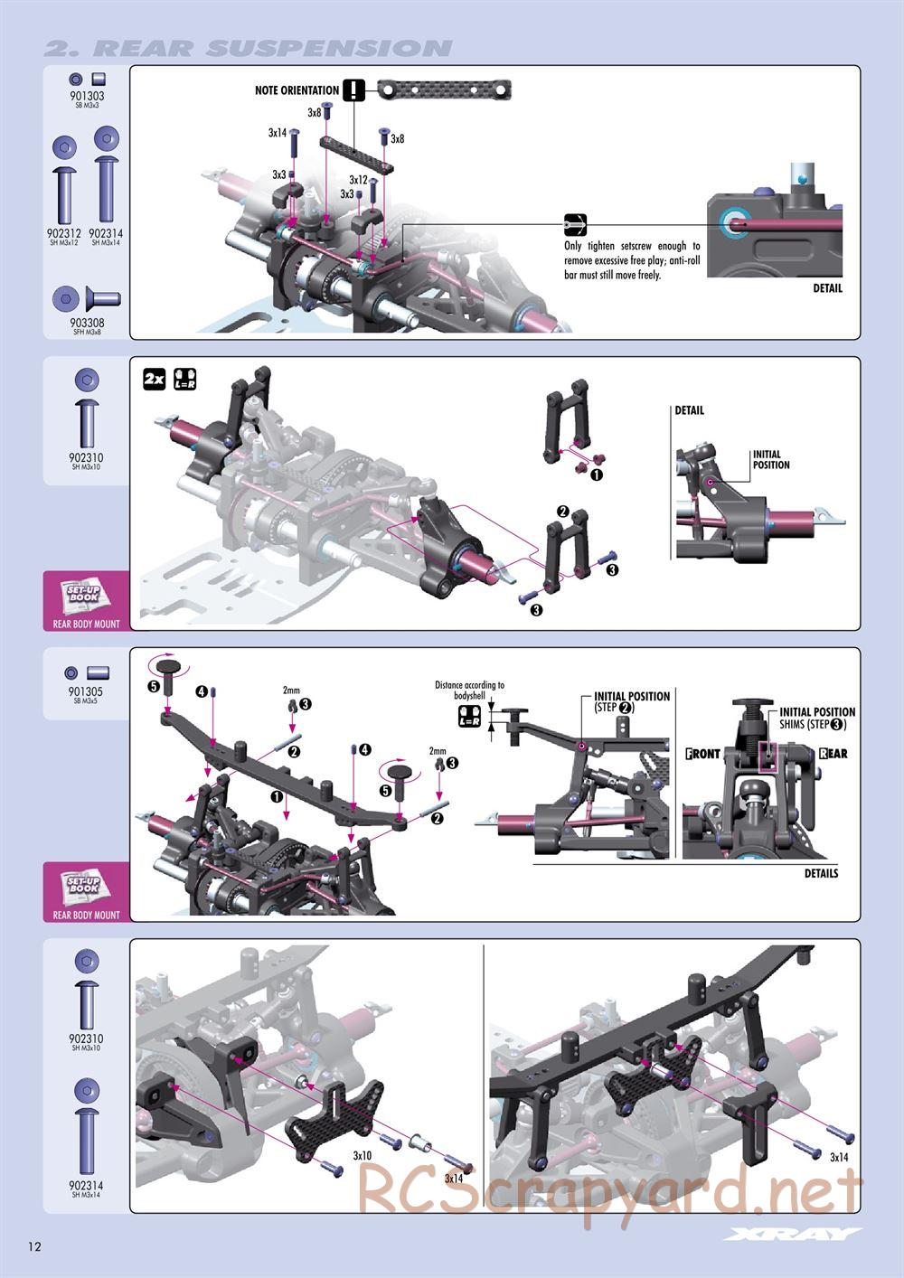 Xray - RX8 2011 Specs (RX8'11) - Manual - Page 12