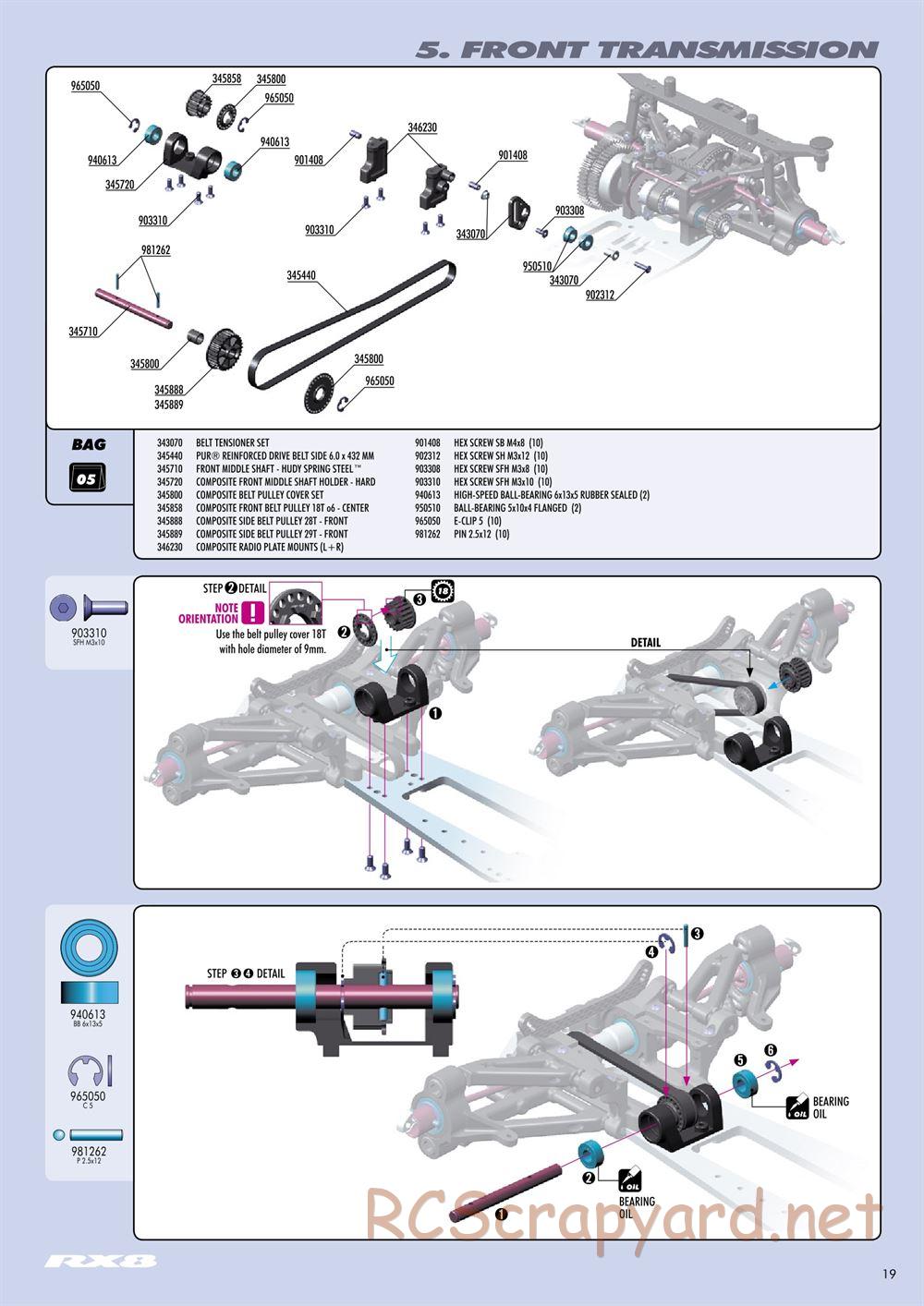 Xray - RX8 2011 Specs (RX8'11) - Manual - Page 19