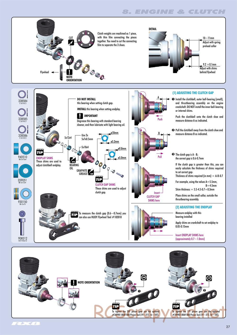 Xray - RX8 2011 Specs (RX8'11) - Manual - Page 27