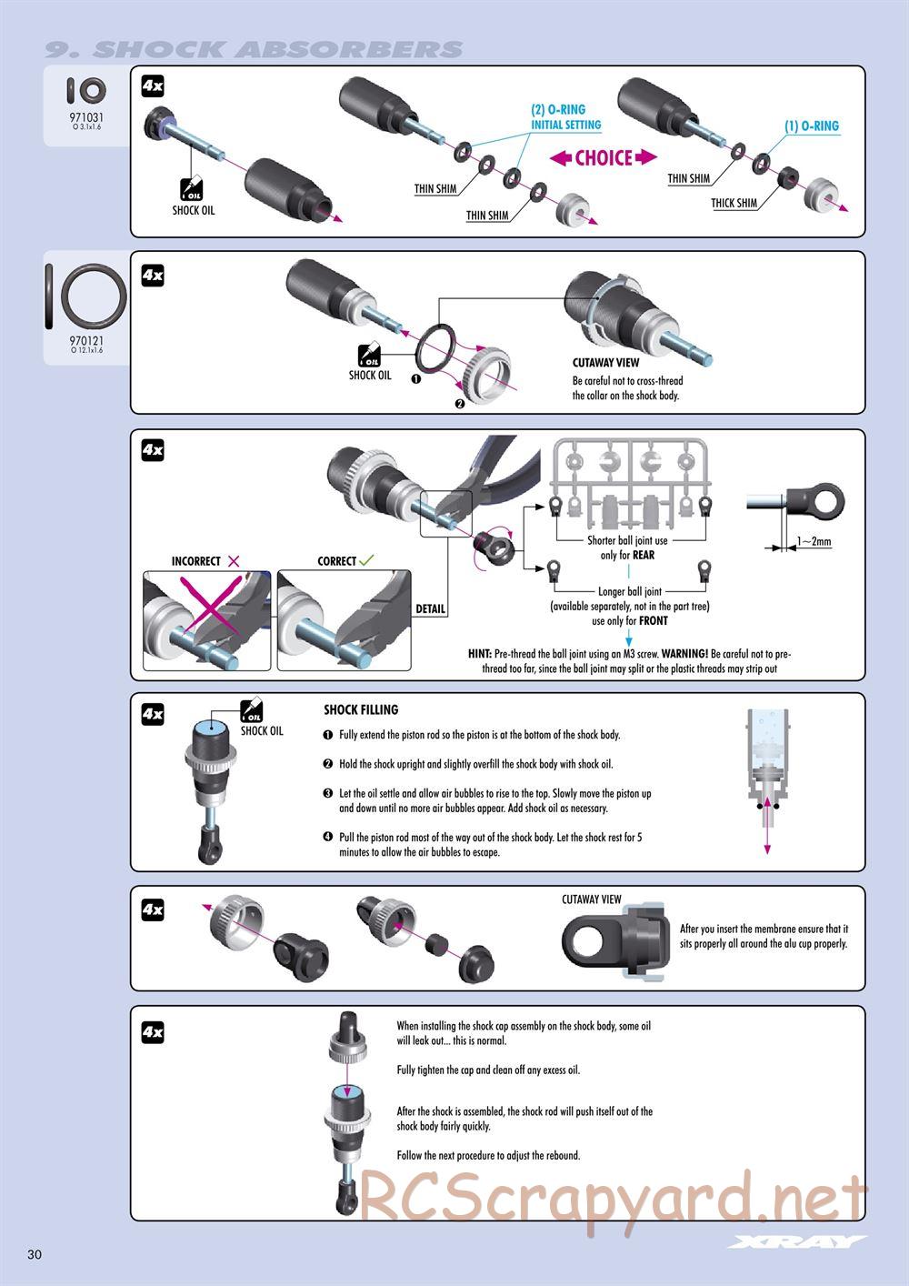 Xray - RX8 2011 Specs (RX8'11) - Manual - Page 30