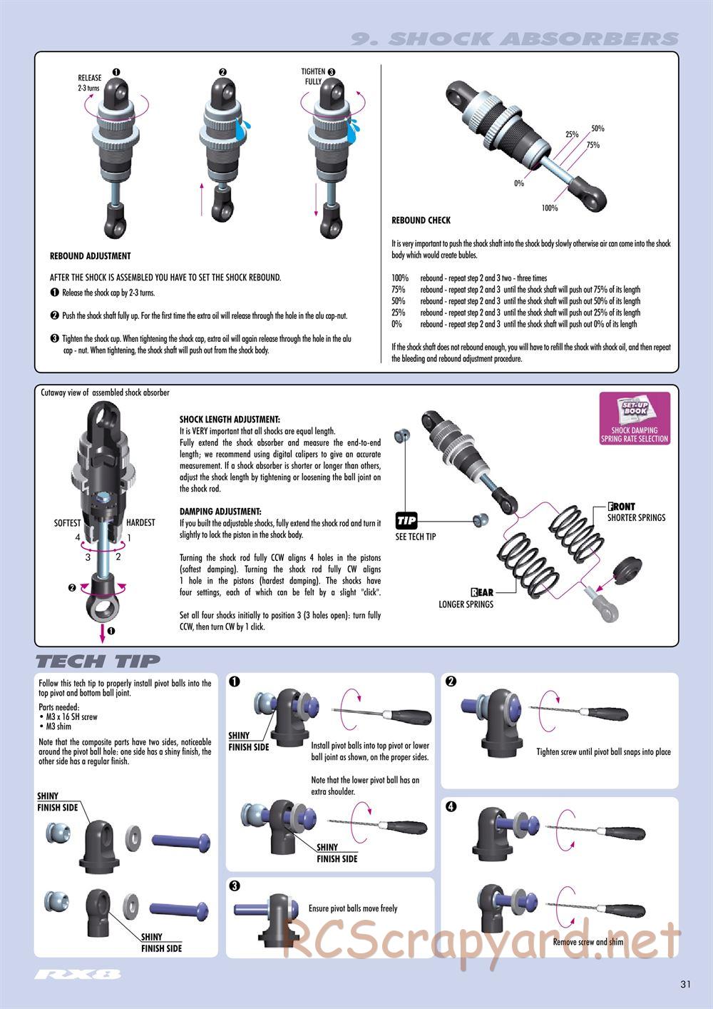 Xray - RX8 2011 Specs (RX8'11) - Manual - Page 31