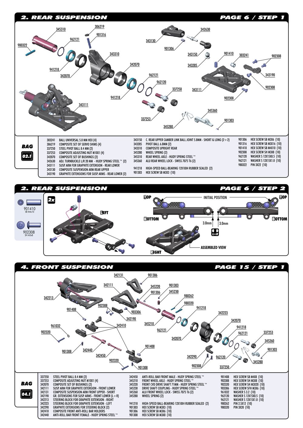 Xray - RX8 2012 Specs (RX8'12) - Supplementary Manual - Page 2