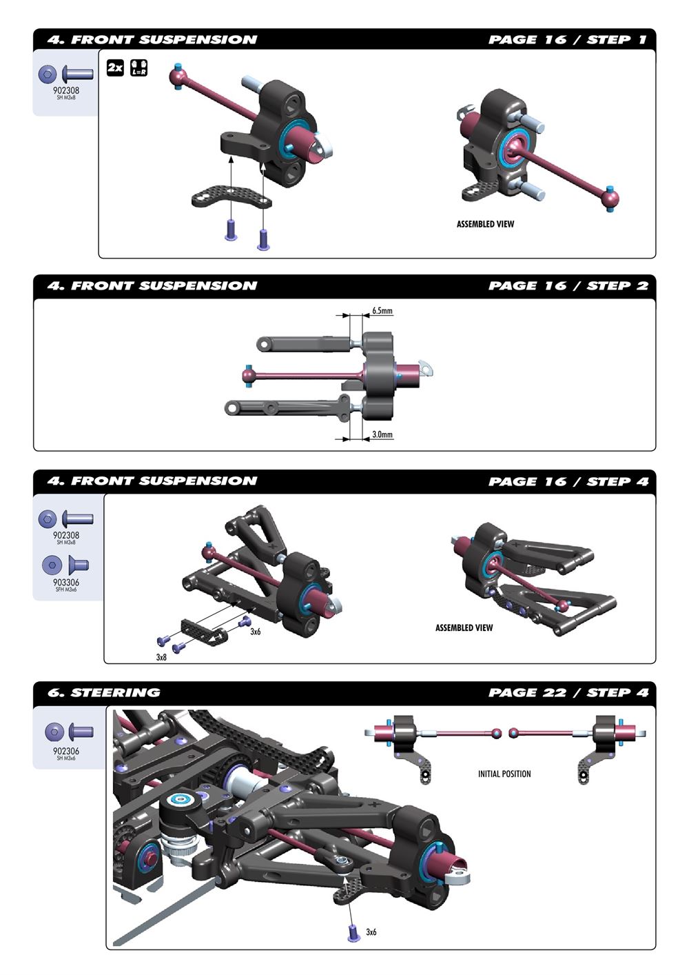 Xray - RX8 2012 Specs (RX8'12) - Supplementary Manual - Page 3