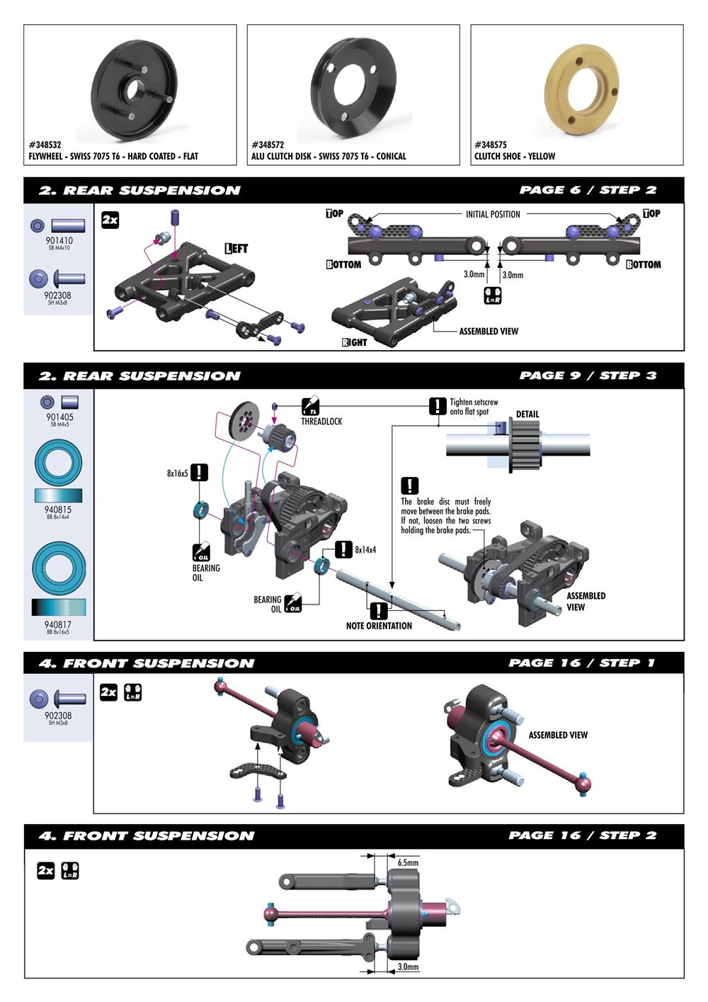 Xray - RX8 2013 Specs (RX8'13) - Supplementary Manual - Page 3