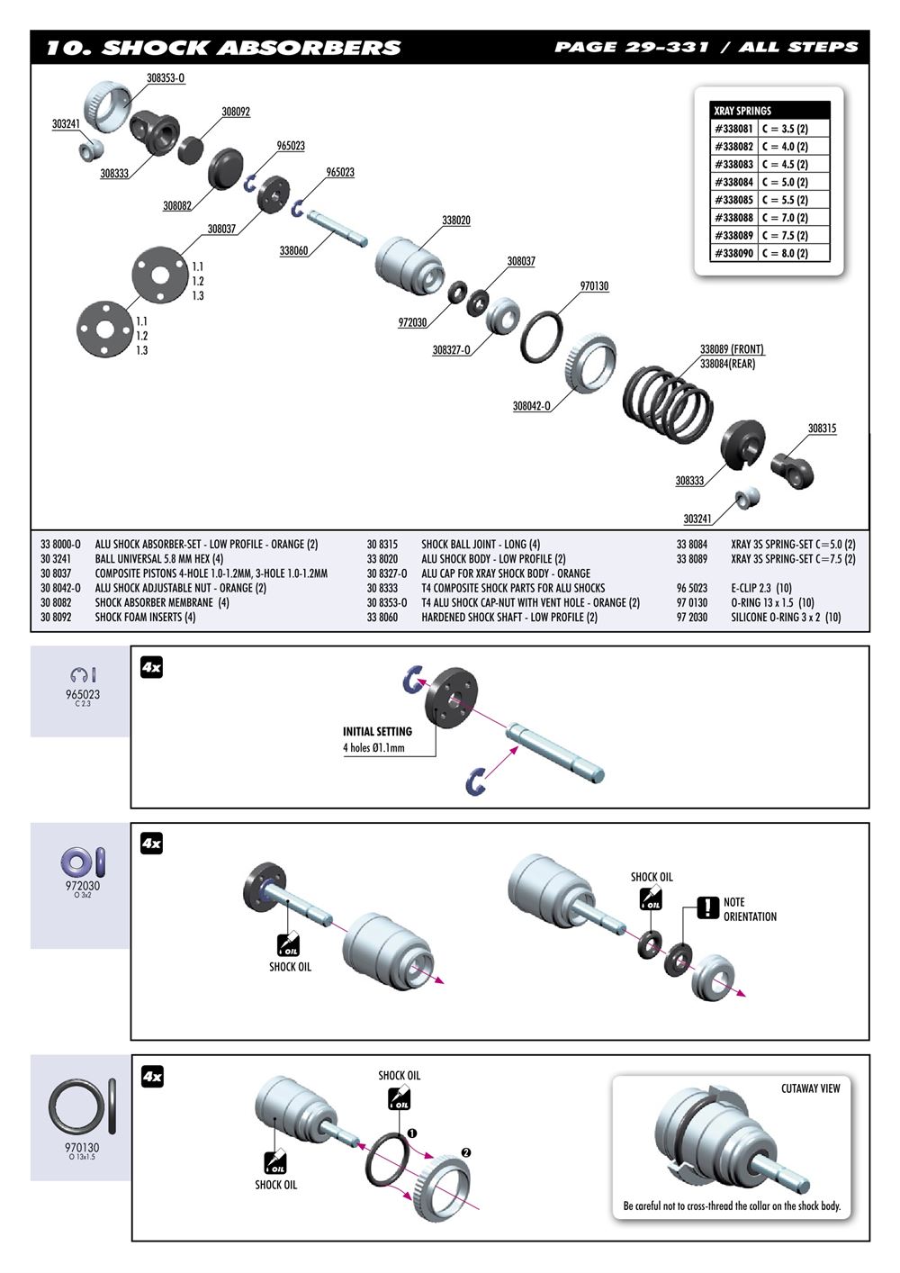 Xray - RX8 2013 Specs (RX8'13) - Supplementary Manual - Page 7