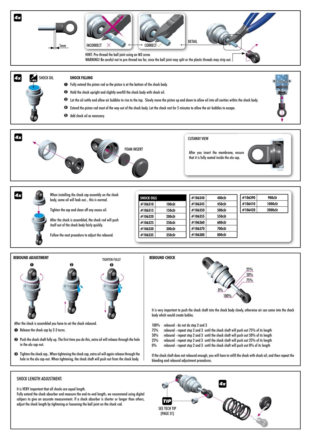Xray - RX8 2013 Specs (RX8'13) - Supplementary Manual - Page 8