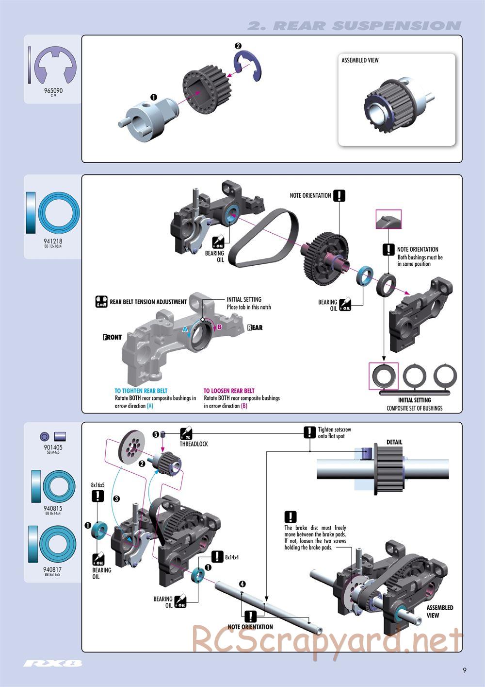 Xray - RX8 2014 Specs (RX8'14) - Manual - Page 9