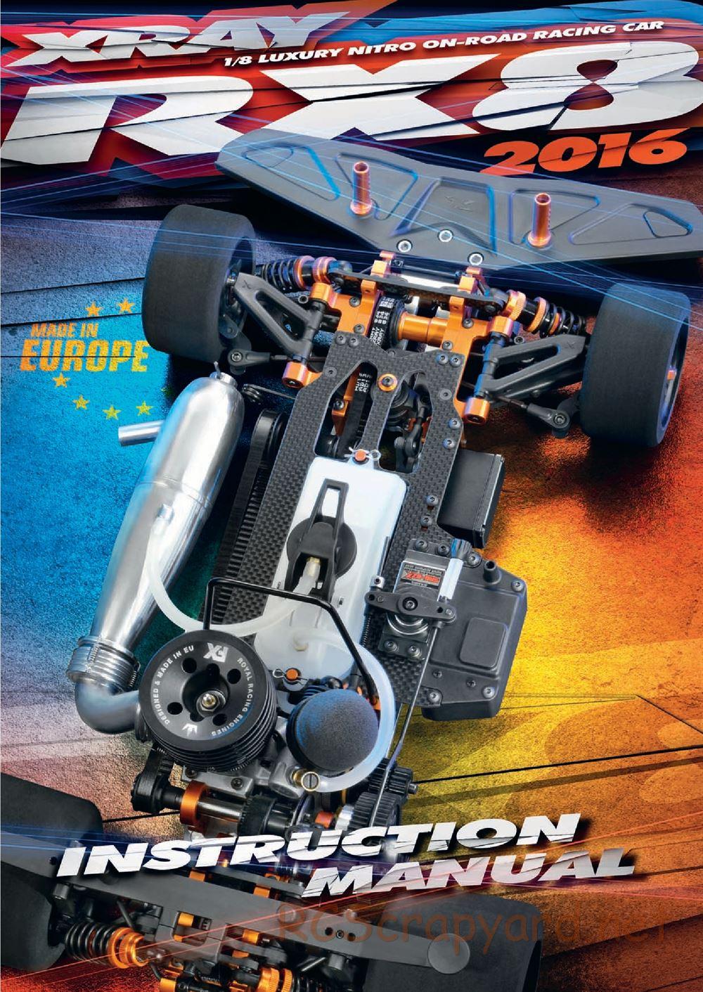 Xray - RX8 2016 Specs (RX8'16) - Manual - Page 1