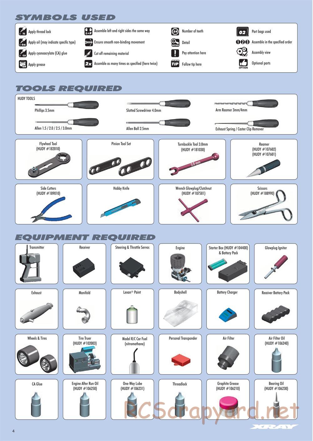 Xray - RX8 2016 Specs (RX8'16) - Manual - Page 4