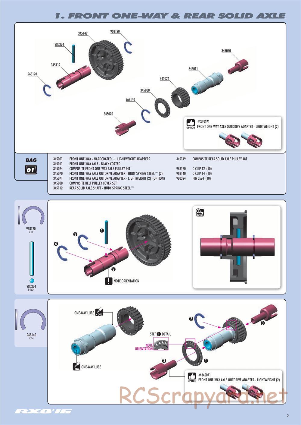 Xray - RX8 2016 Specs (RX8'16) - Manual - Page 5