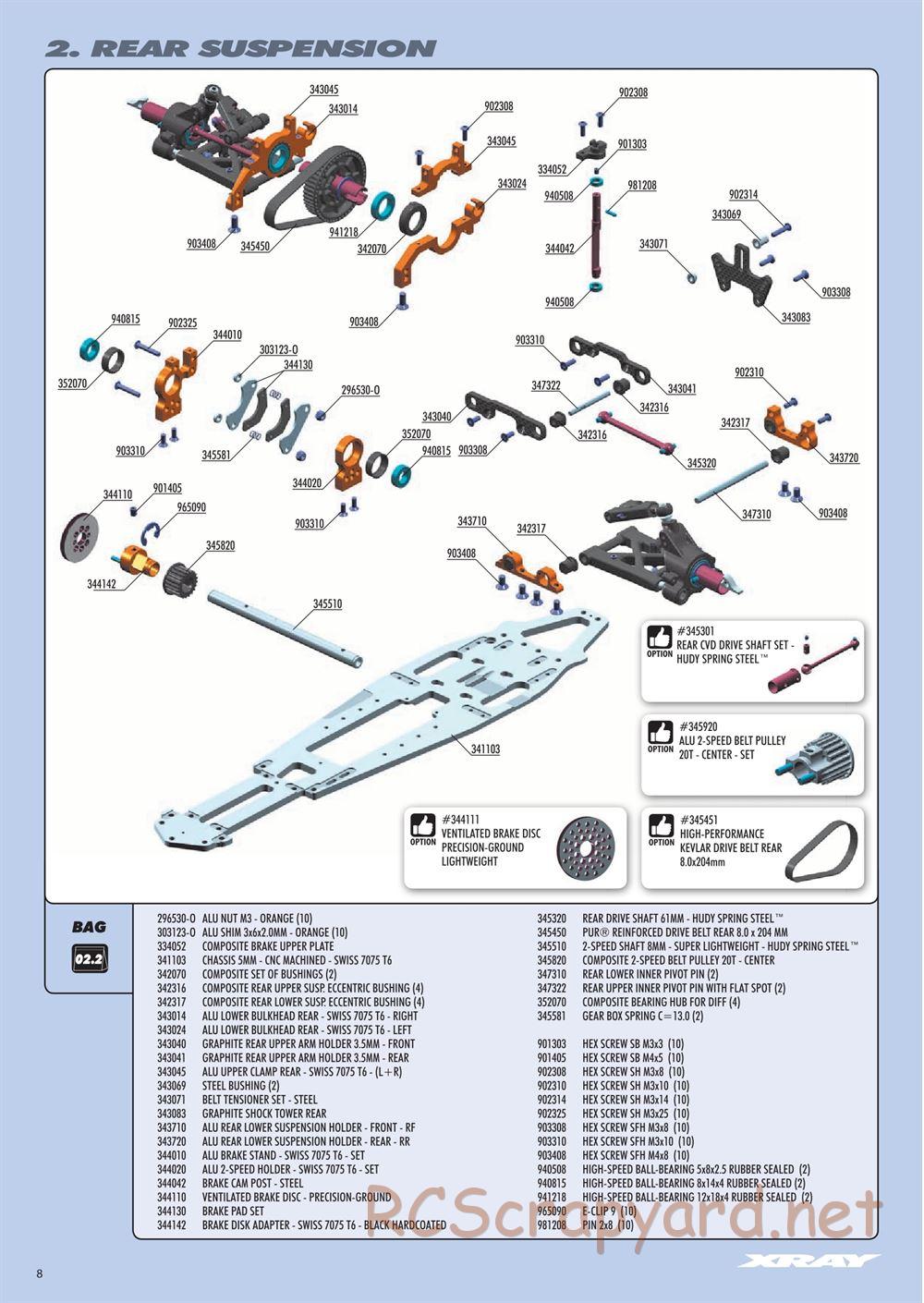 Xray - RX8 2016 Specs (RX8'16) - Manual - Page 8