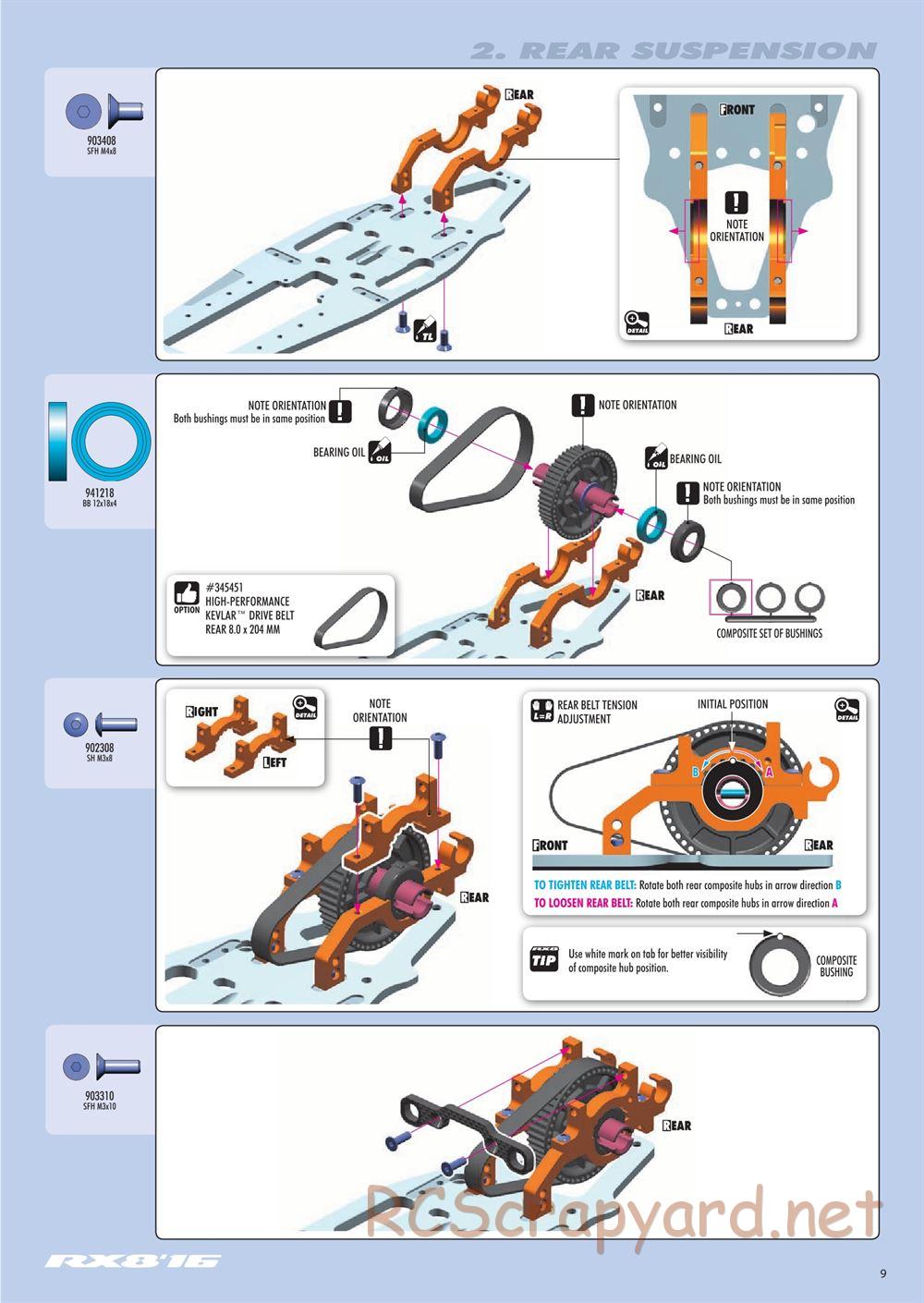 Xray - RX8 2016 Specs (RX8'16) - Manual - Page 9
