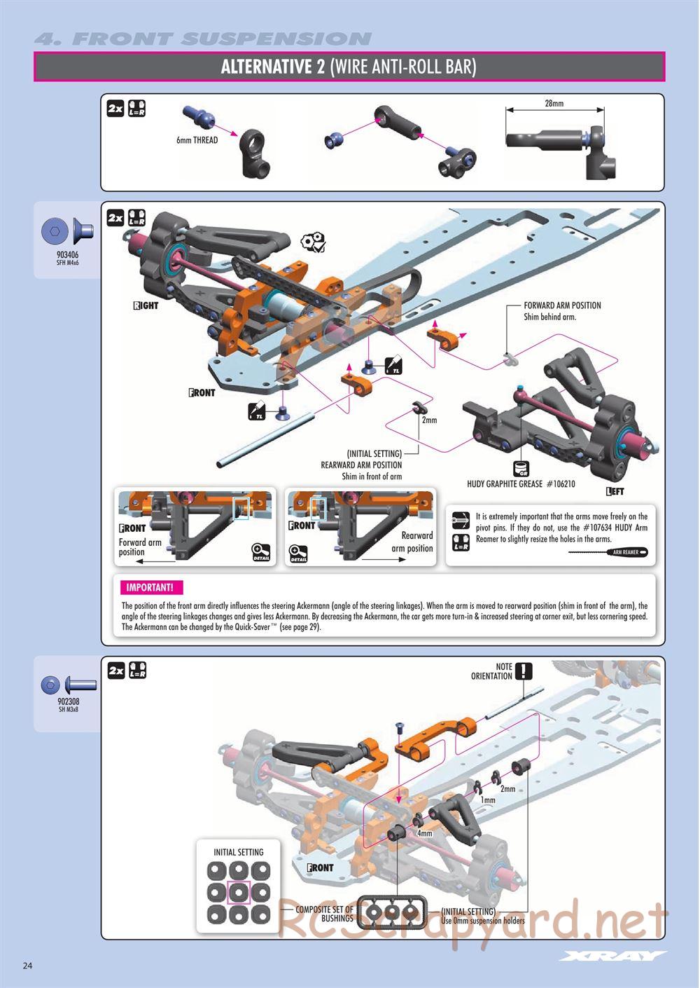Xray - RX8 2016 Specs (RX8'16) - Manual - Page 24