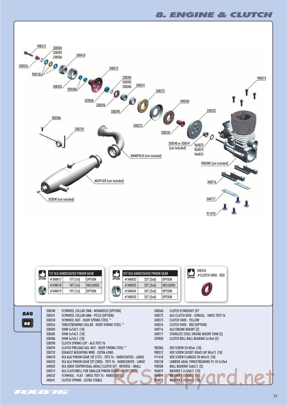 Xray - RX8 2016 Specs (RX8'16) - Manual - Page 35