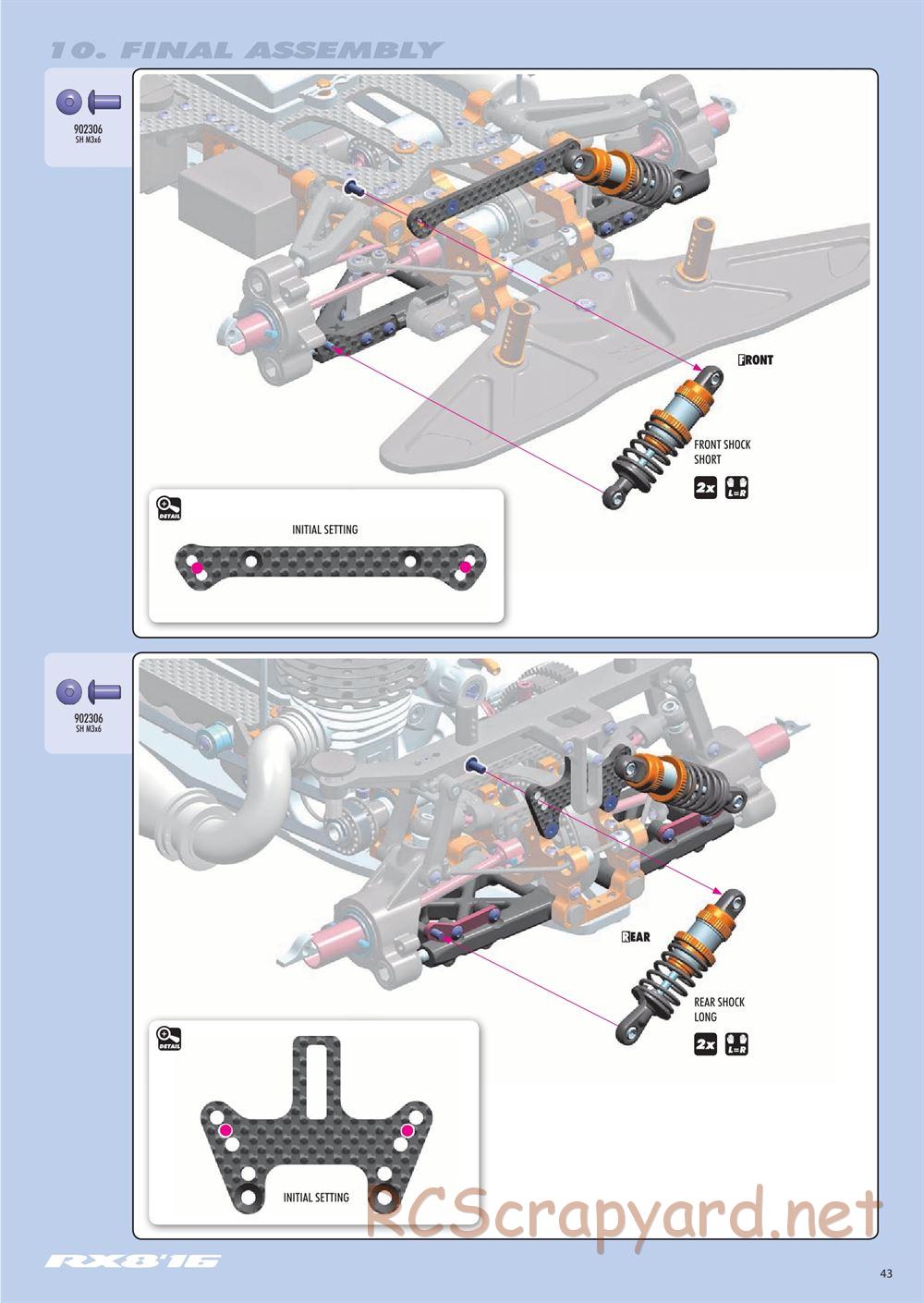 Xray - RX8 2016 Specs (RX8'16) - Manual - Page 43