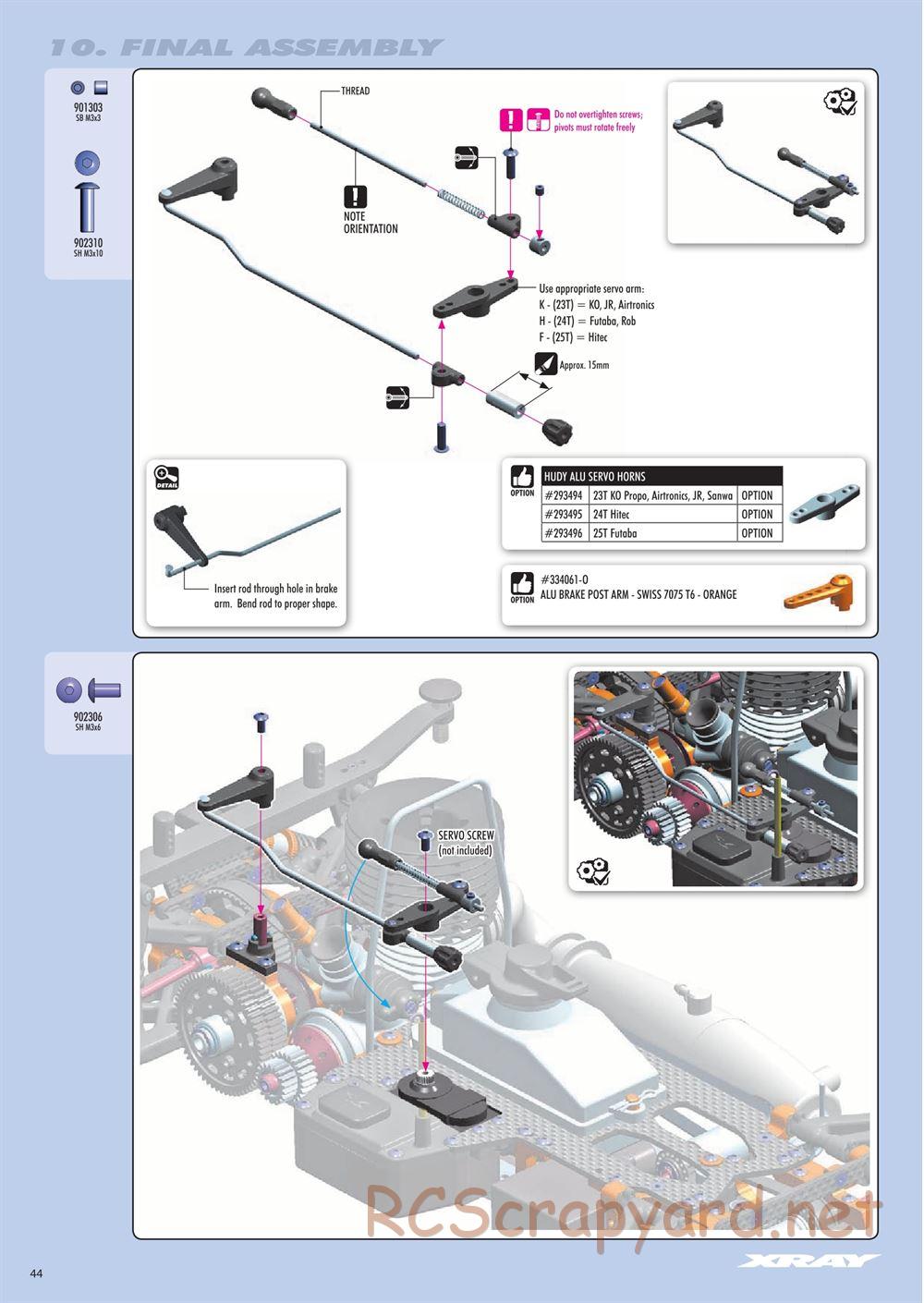 Xray - RX8 2016 Specs (RX8'16) - Manual - Page 44