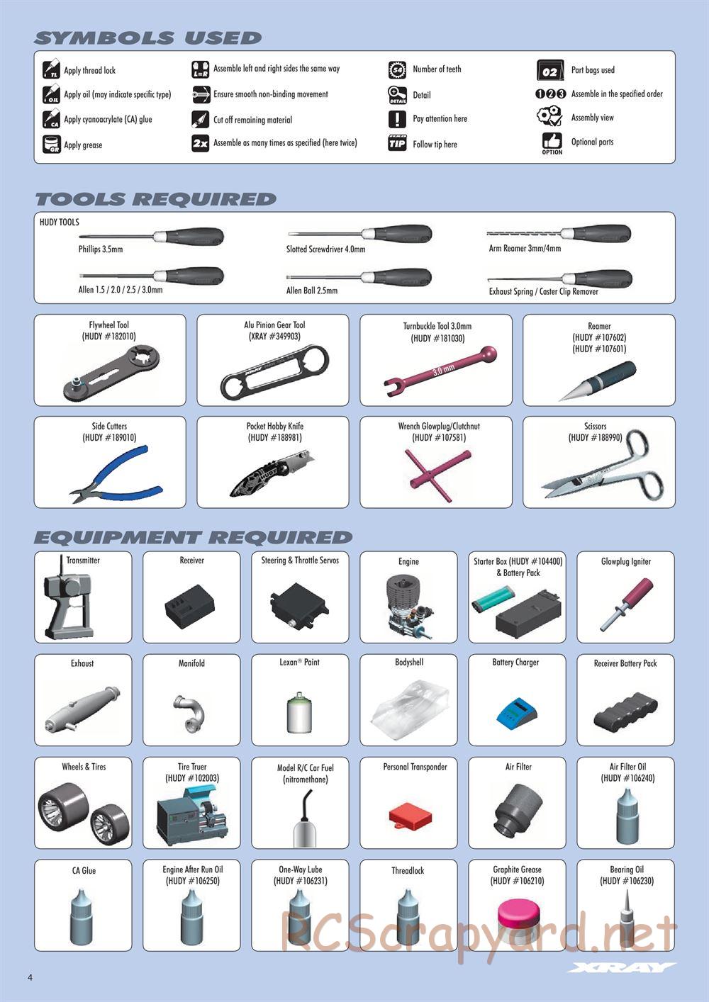 Xray - RX8 2017 Specs (RX8'17) - Manual - Page 4