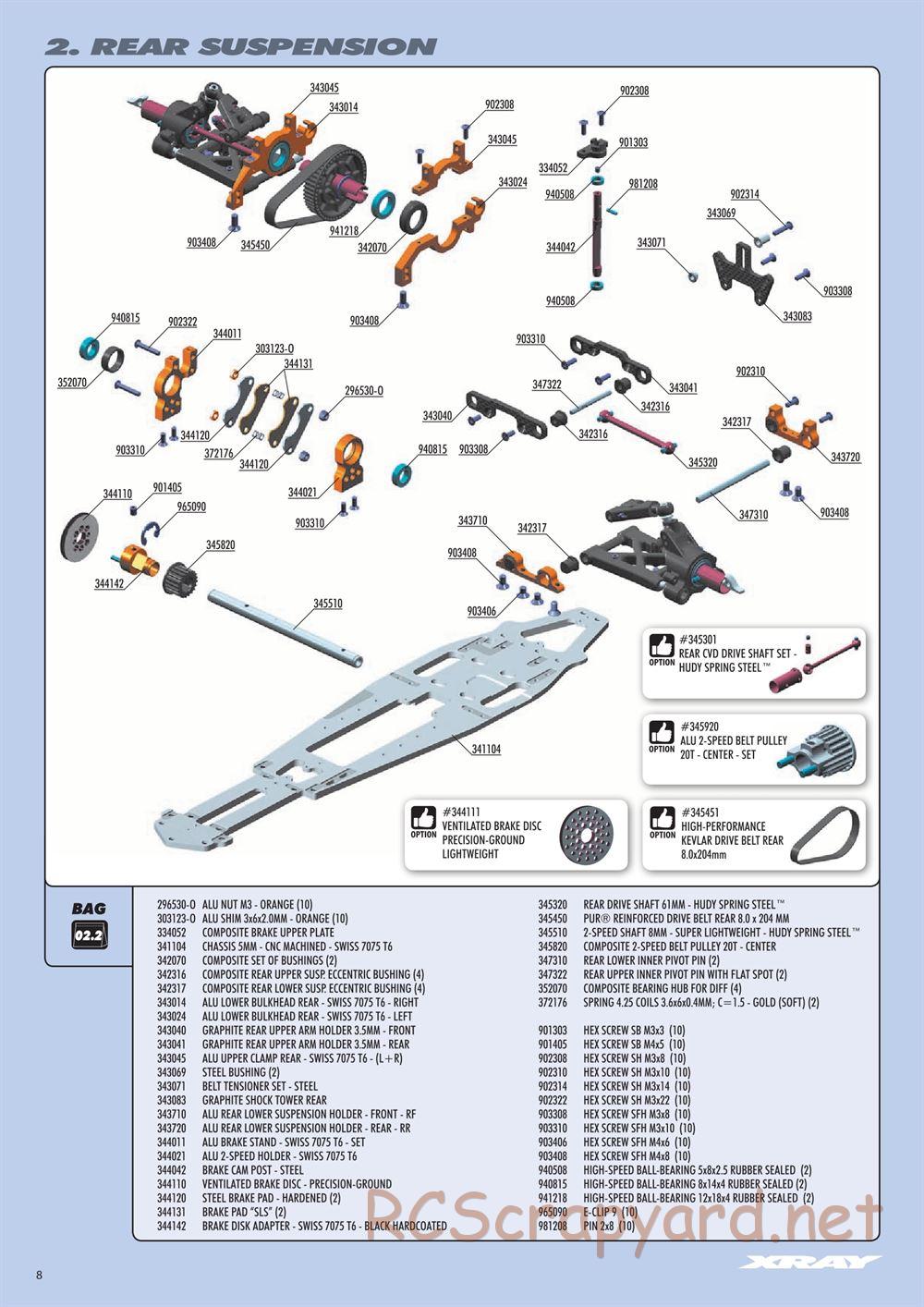 Xray - RX8 2017 Specs (RX8'17) - Manual - Page 8