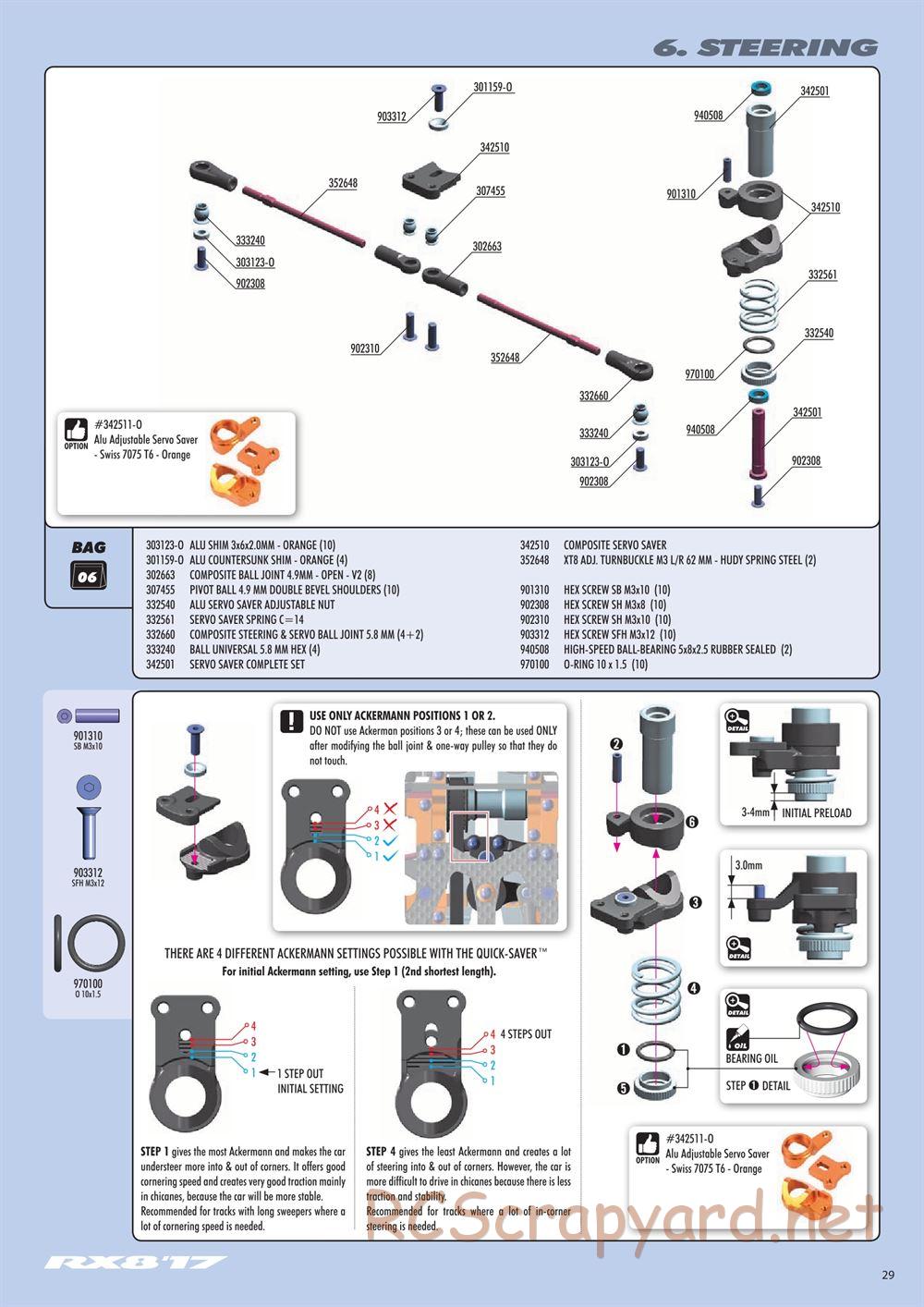 Xray - RX8 2017 Specs (RX8'17) - Manual - Page 29