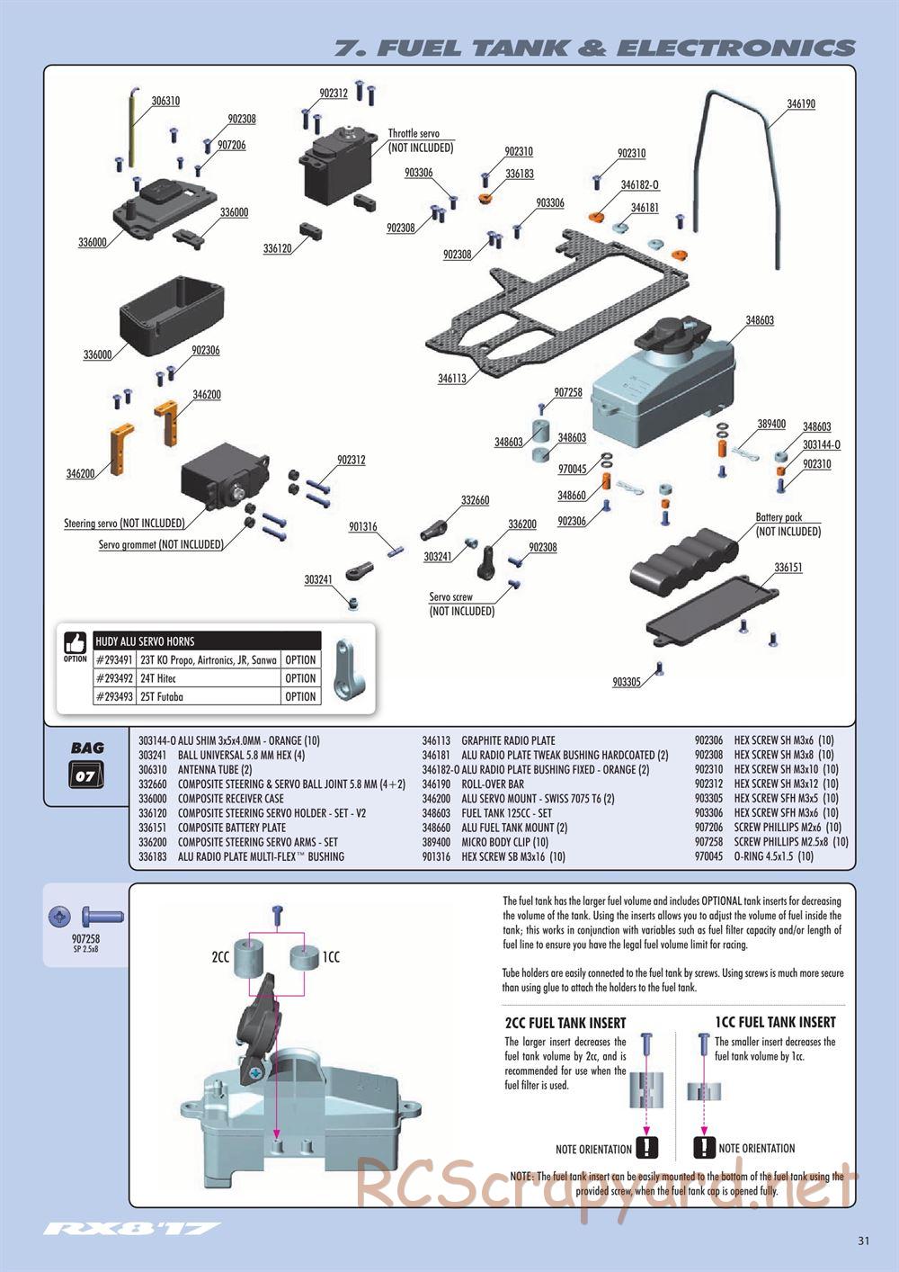 Xray - RX8 2017 Specs (RX8'17) - Manual - Page 31