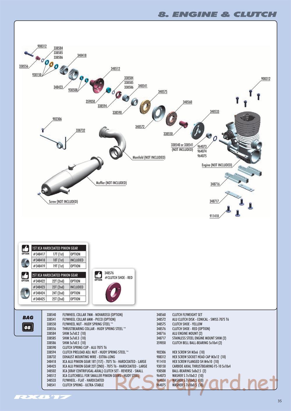 Xray - RX8 2017 Specs (RX8'17) - Manual - Page 35