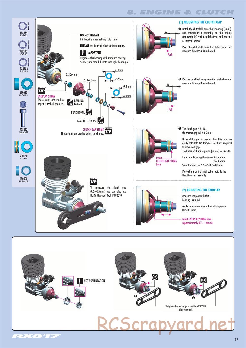 Xray - RX8 2017 Specs (RX8'17) - Manual - Page 37