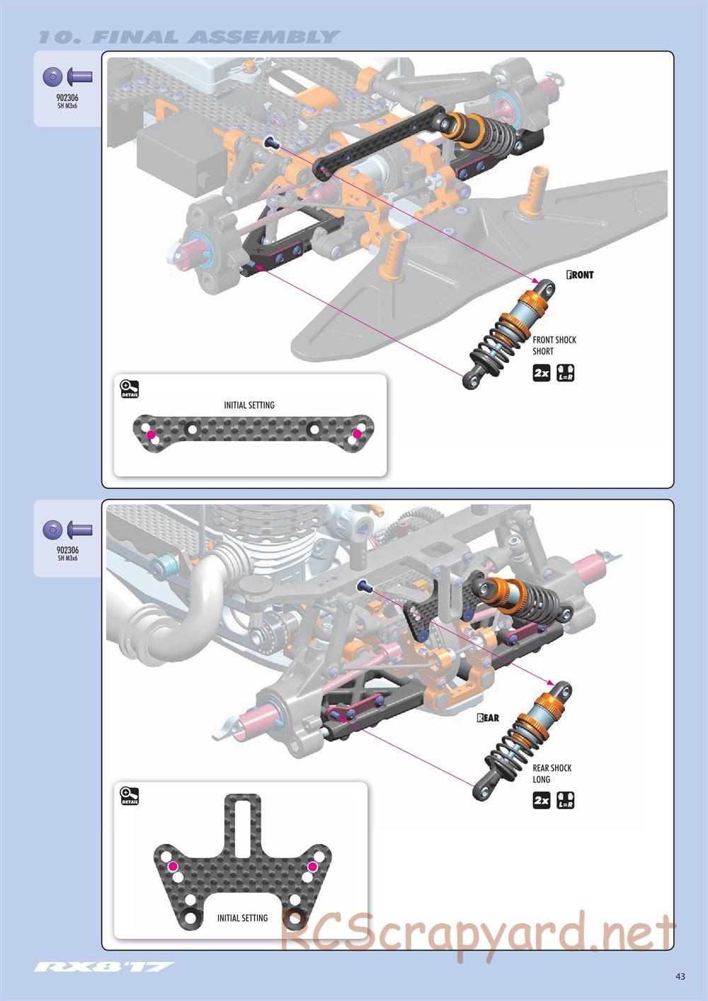 Xray - RX8 2017 Specs (RX8'17) - Manual - Page 43