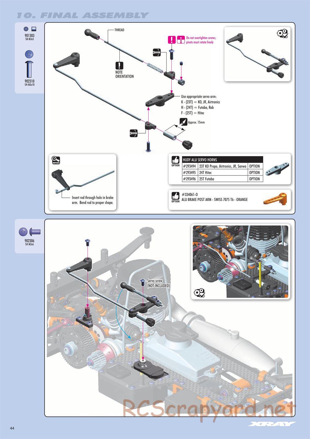 Xray - RX8 2017 Specs (RX8'17) - Manual - Page 44