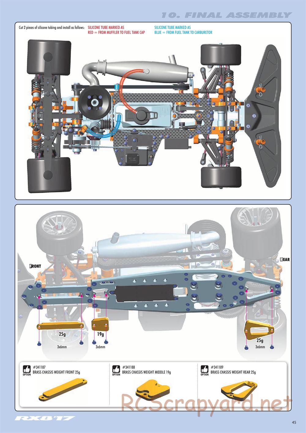 Xray - RX8 2017 Specs (RX8'17) - Manual - Page 45