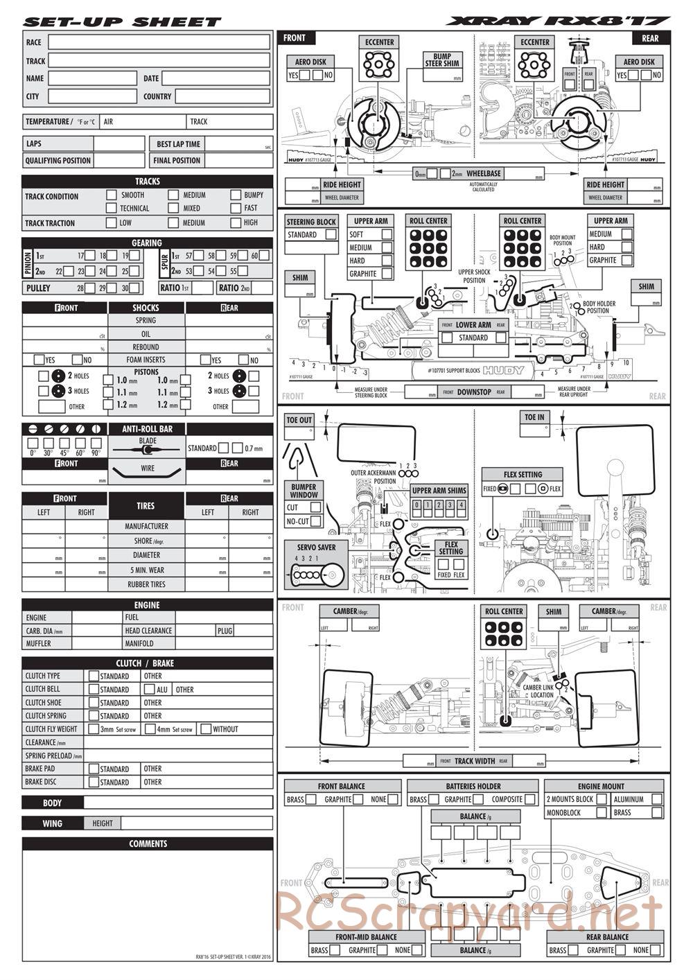 Xray - RX8 2017 Specs (RX8'17) - Manual - Page 47