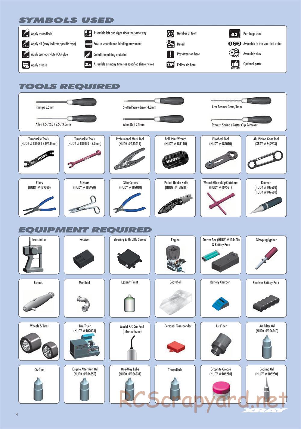 Xray - RX8 2018 Specs (RX8'18) - Manual - Page 4