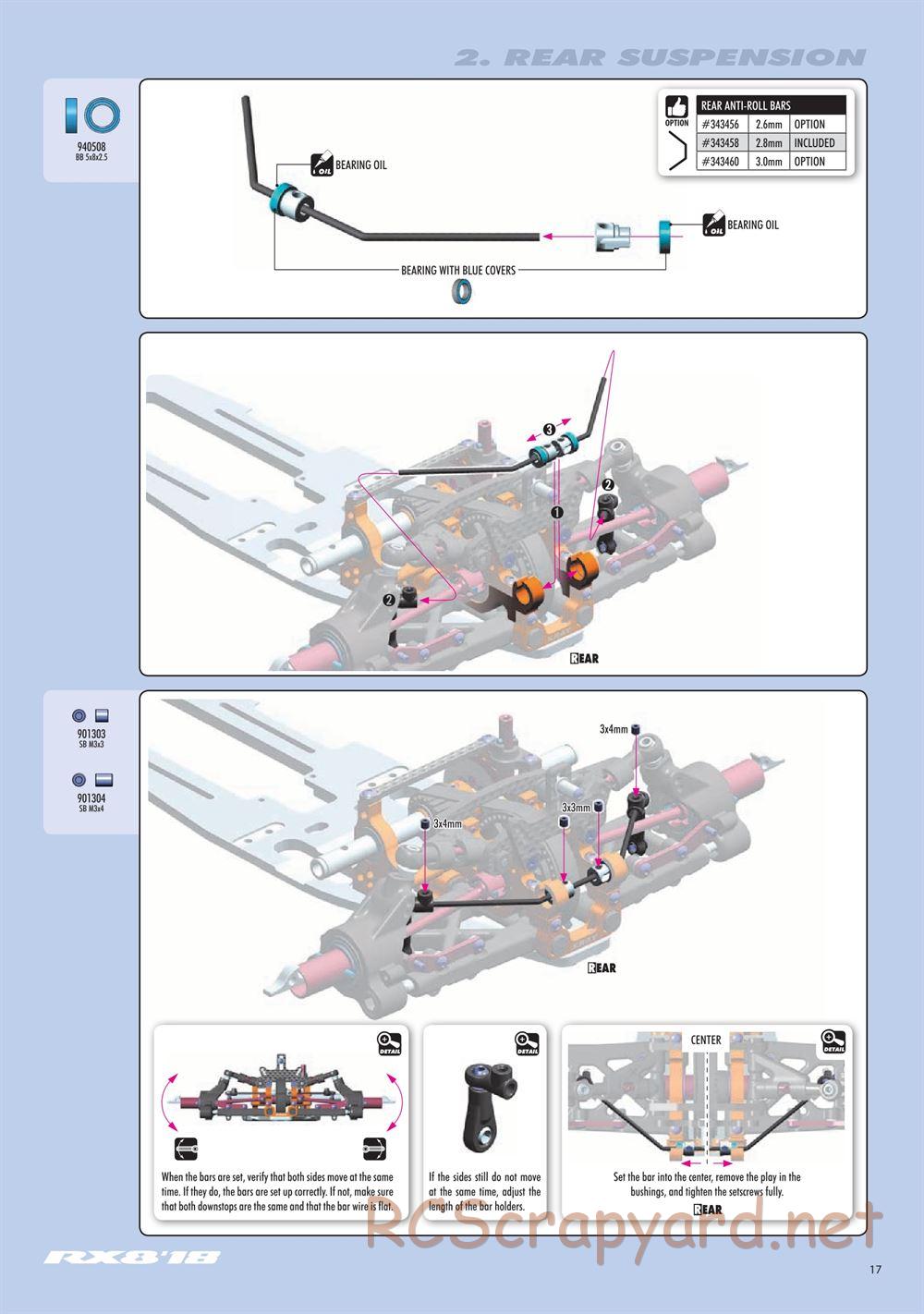 Xray - RX8 2018 Specs (RX8'18) - Manual - Page 17