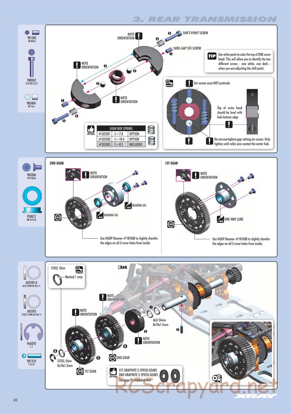 Xray - RX8 2018 Specs (RX8'18) - Manual - Page 20