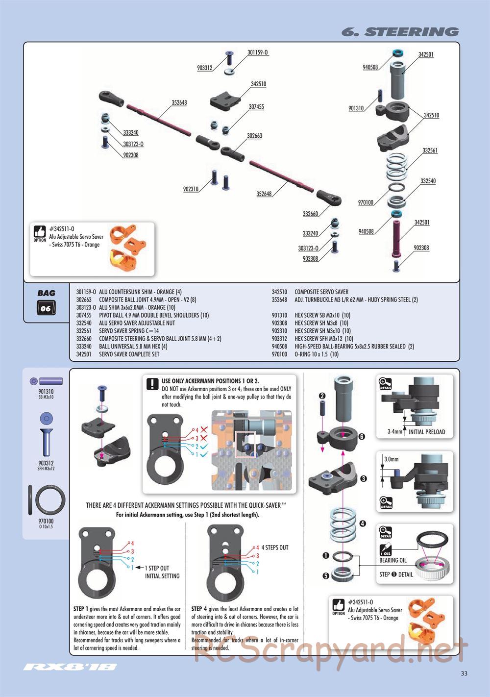 Xray - RX8 2018 Specs (RX8'18) - Manual - Page 33