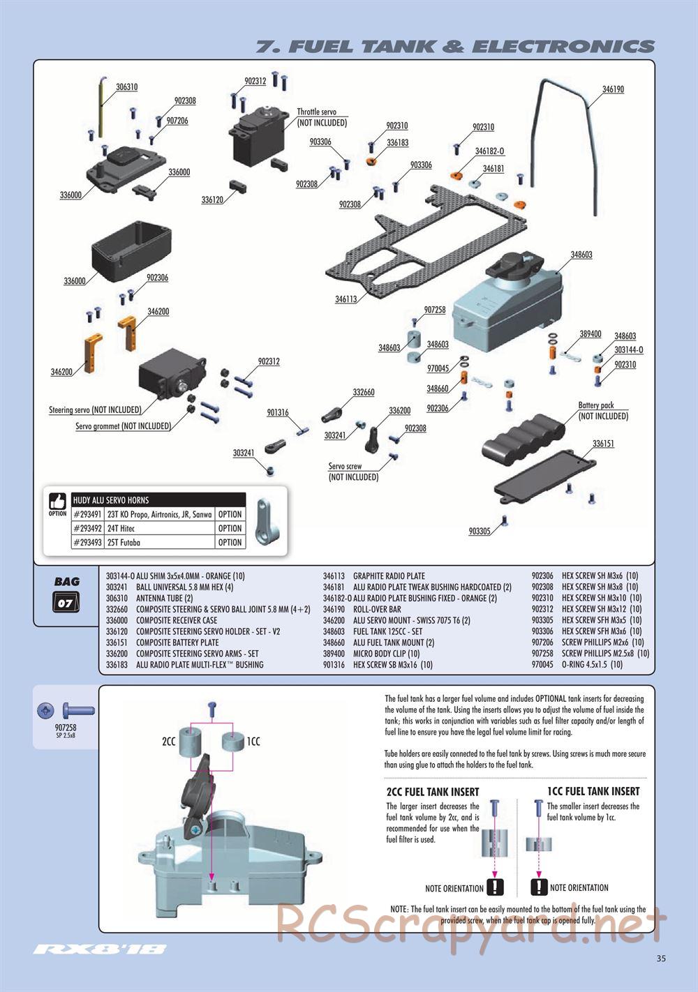Xray - RX8 2018 Specs (RX8'18) - Manual - Page 35