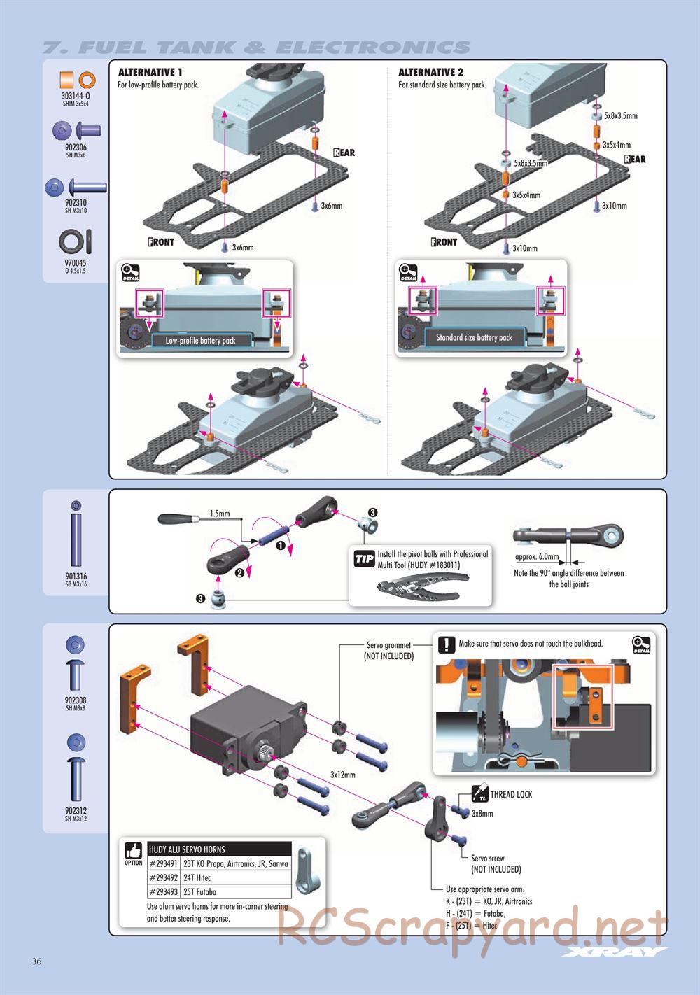 Xray - RX8 2018 Specs (RX8'18) - Manual - Page 36