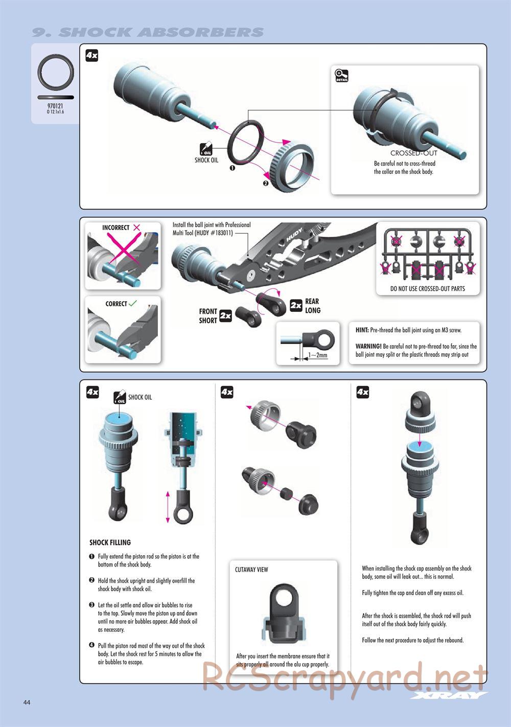 Xray - RX8 2018 Specs (RX8'18) - Manual - Page 44