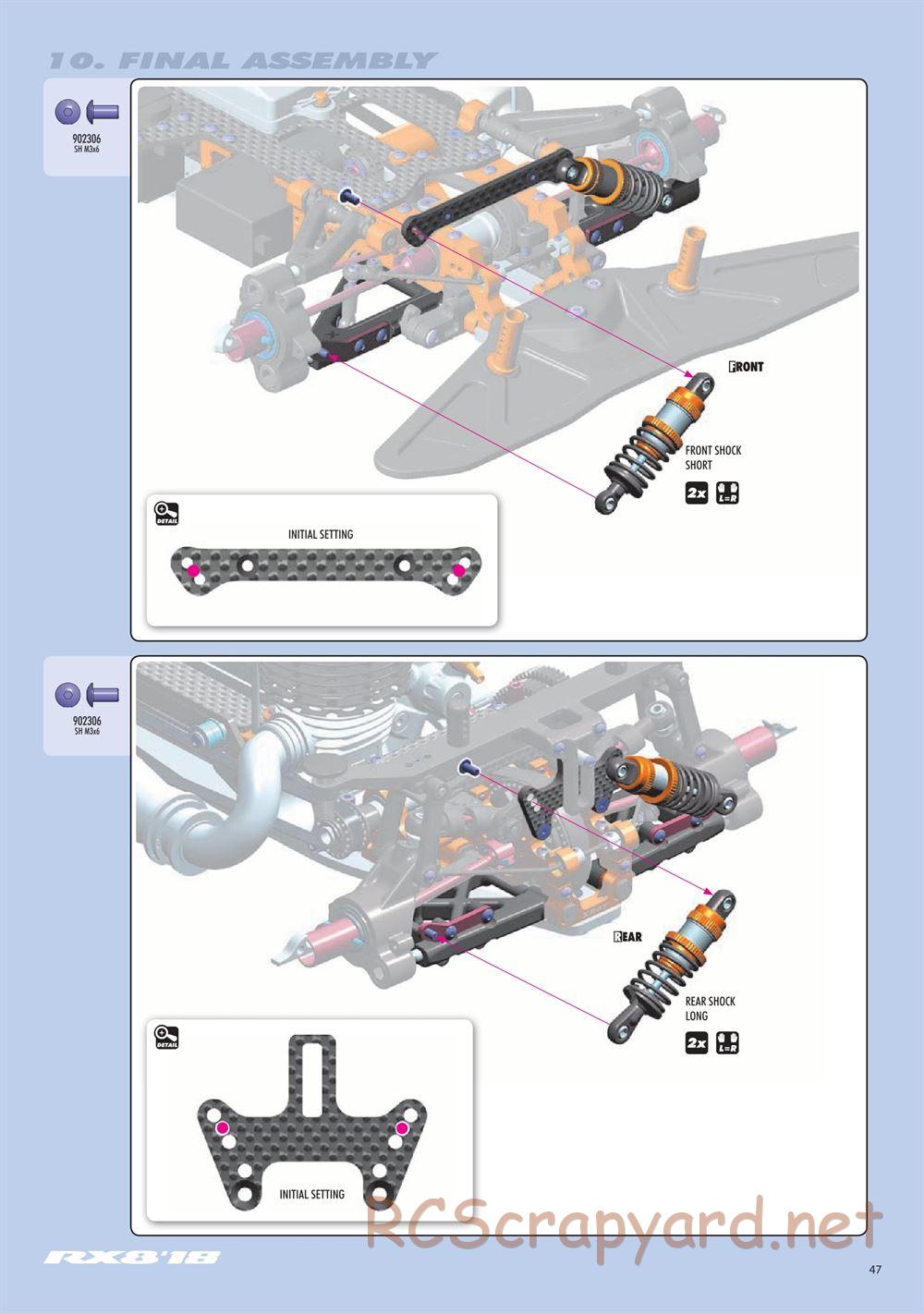 Xray - RX8 2018 Specs (RX8'18) - Manual - Page 47