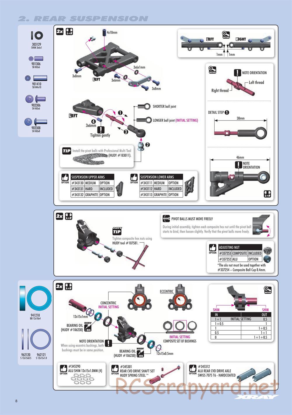 Xray - RX8 2023 Specs (RX8'23) - Manual - Page 8
