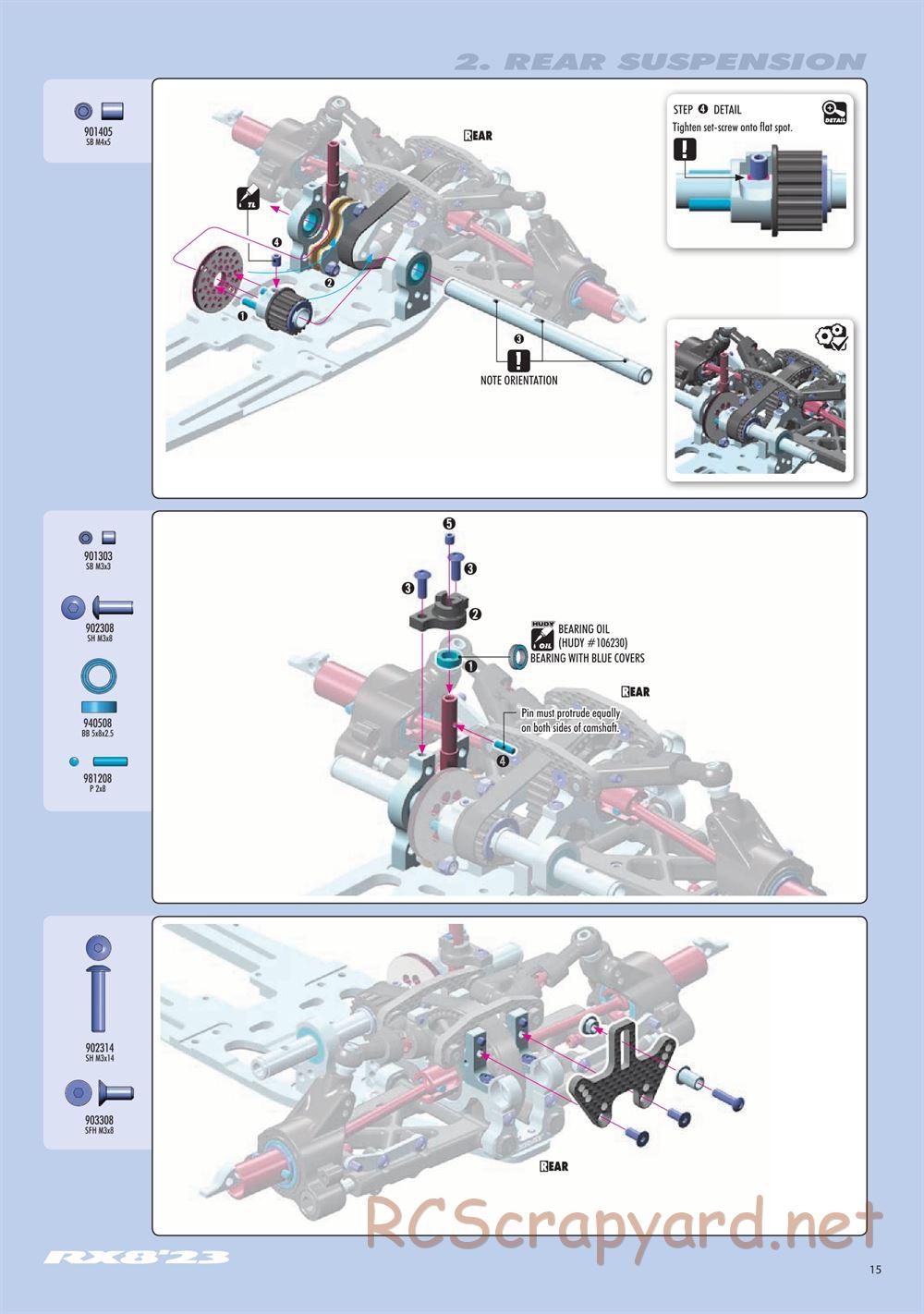 Xray - RX8 2023 Specs (RX8'23) - Manual - Page 15