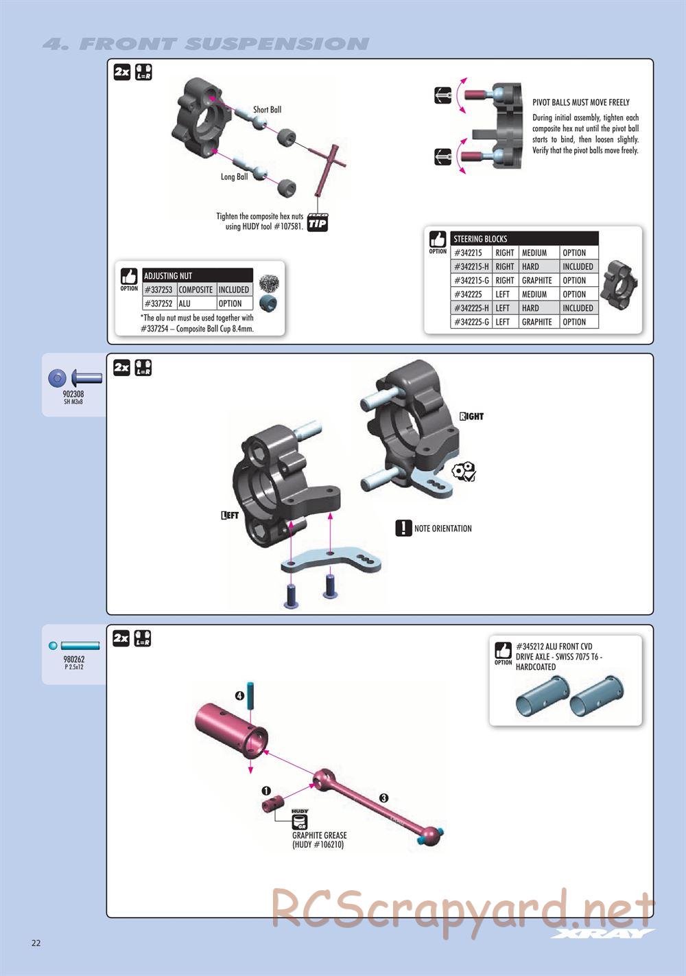 Xray - RX8 2023 Specs (RX8'23) - Manual - Page 22