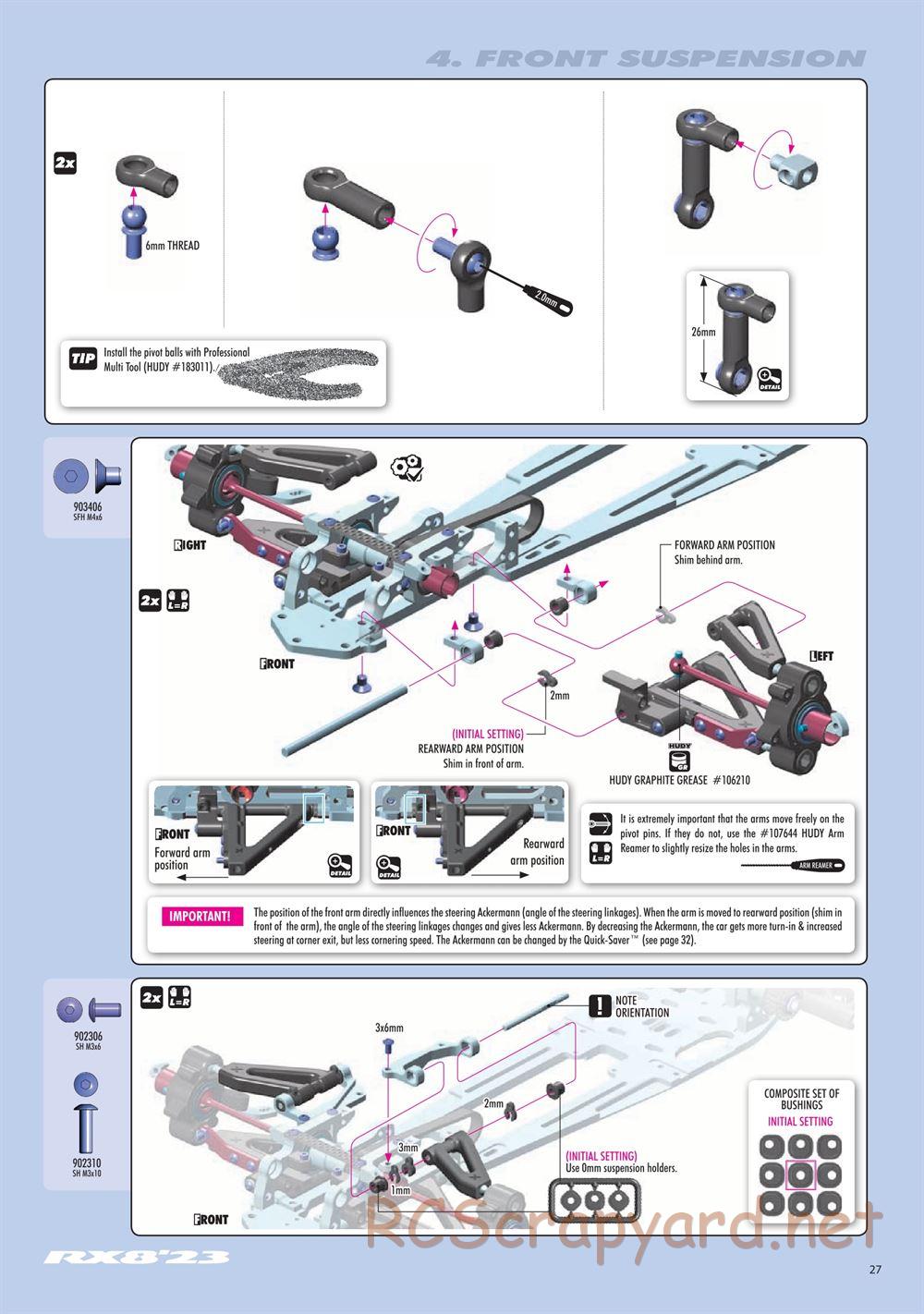 Xray - RX8 2023 Specs (RX8'23) - Manual - Page 27
