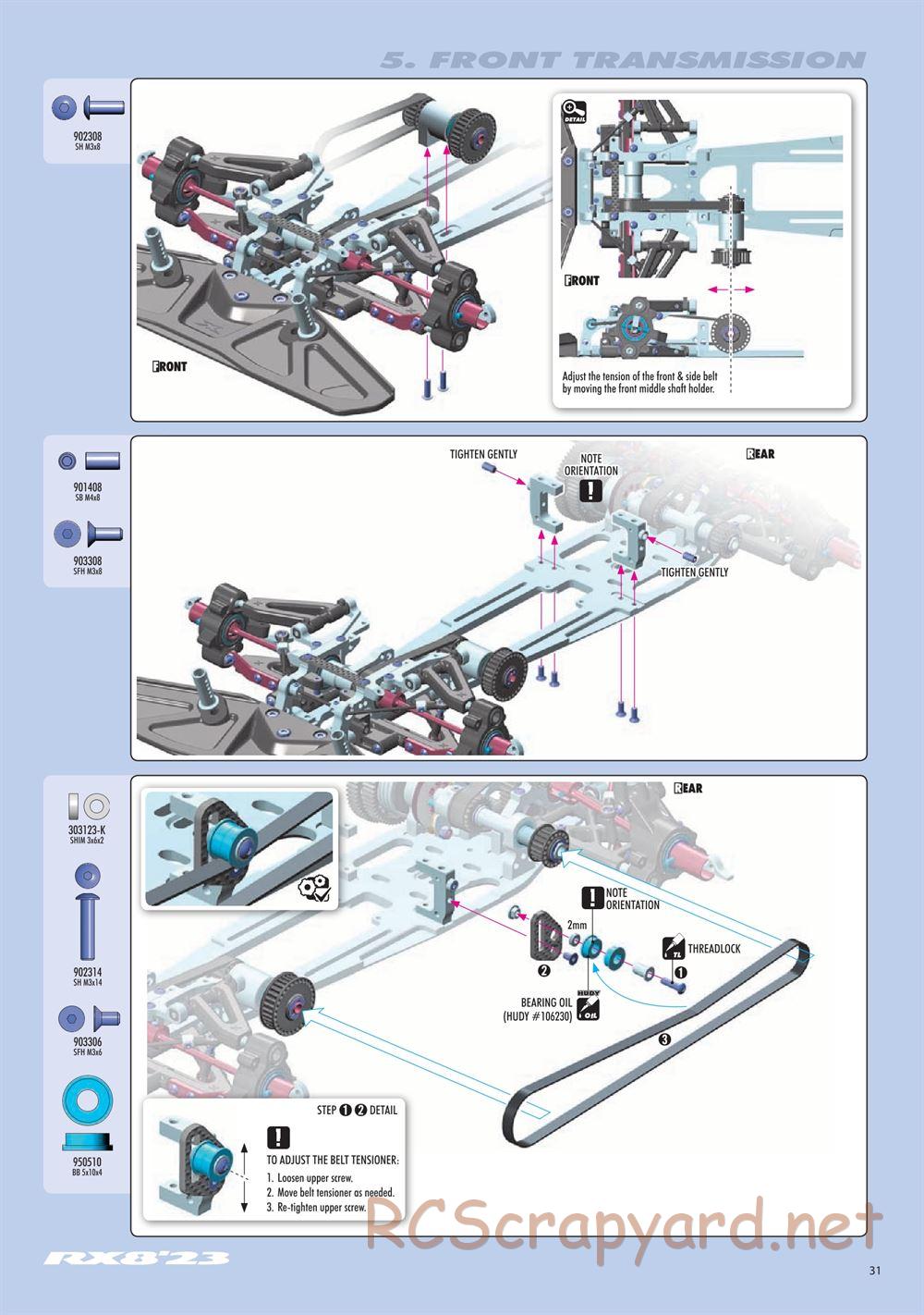 Xray - RX8 2023 Specs (RX8'23) - Manual - Page 31