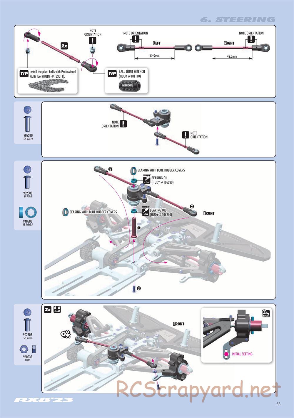Xray - RX8 2023 Specs (RX8'23) - Manual - Page 33