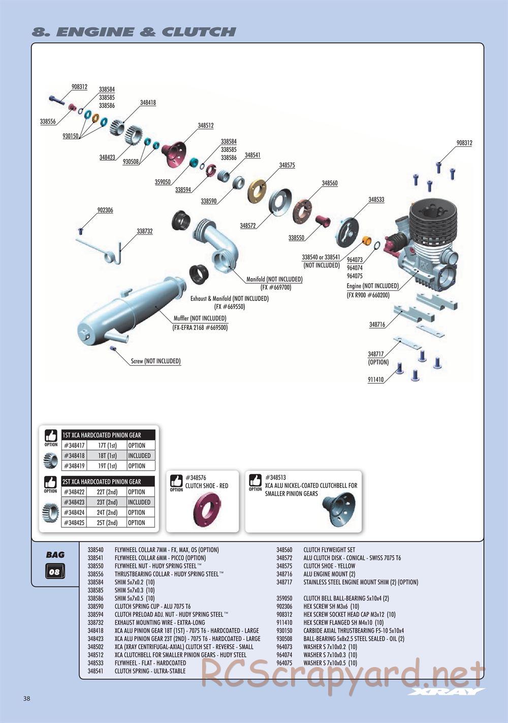Xray - RX8 2023 Specs (RX8'23) - Manual - Page 38