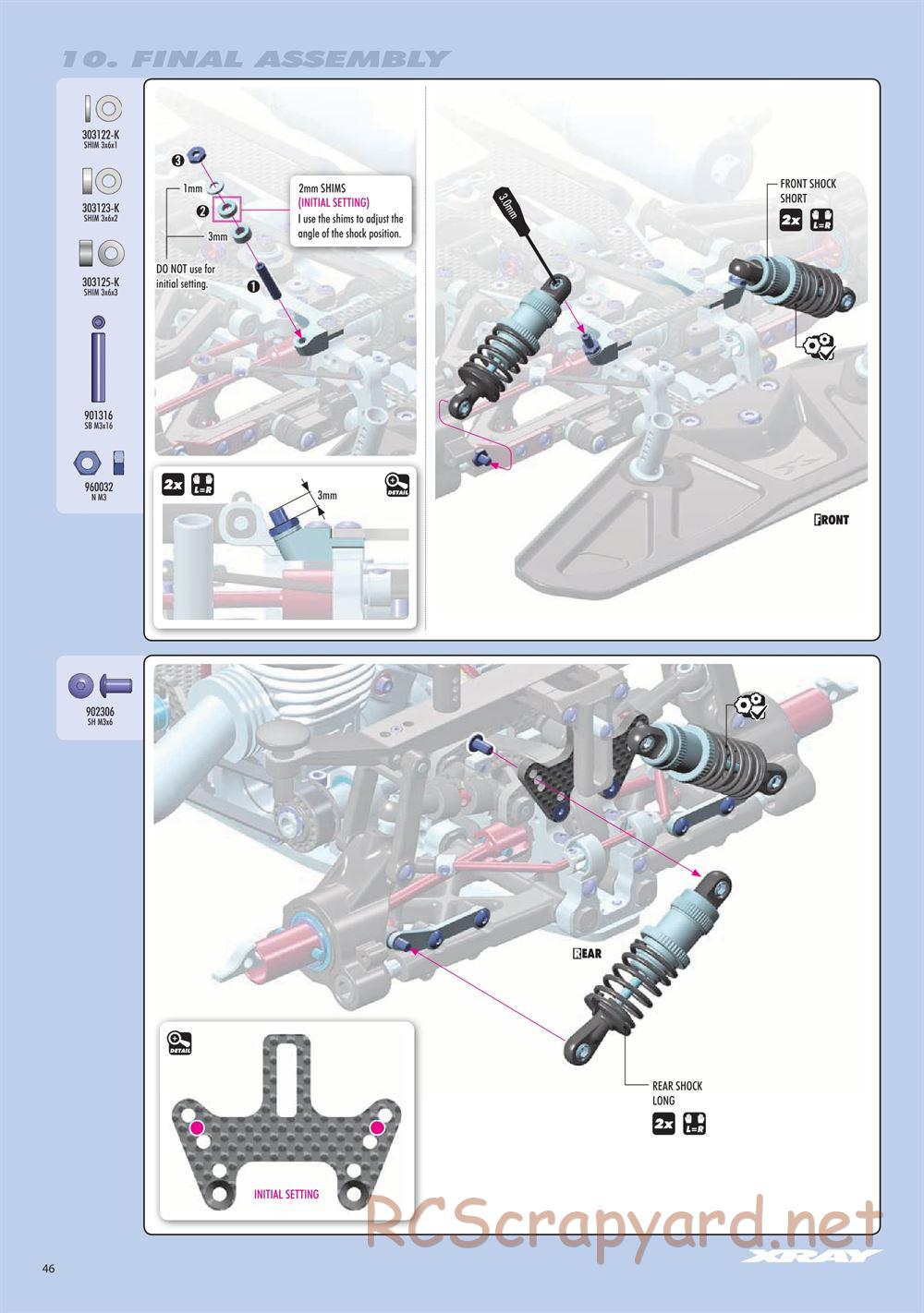 Xray - RX8 2023 Specs (RX8'23) - Manual - Page 46