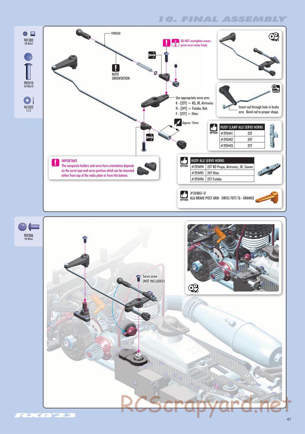 Xray - RX8 2023 Specs (RX8'23) - Manual - Page 47
