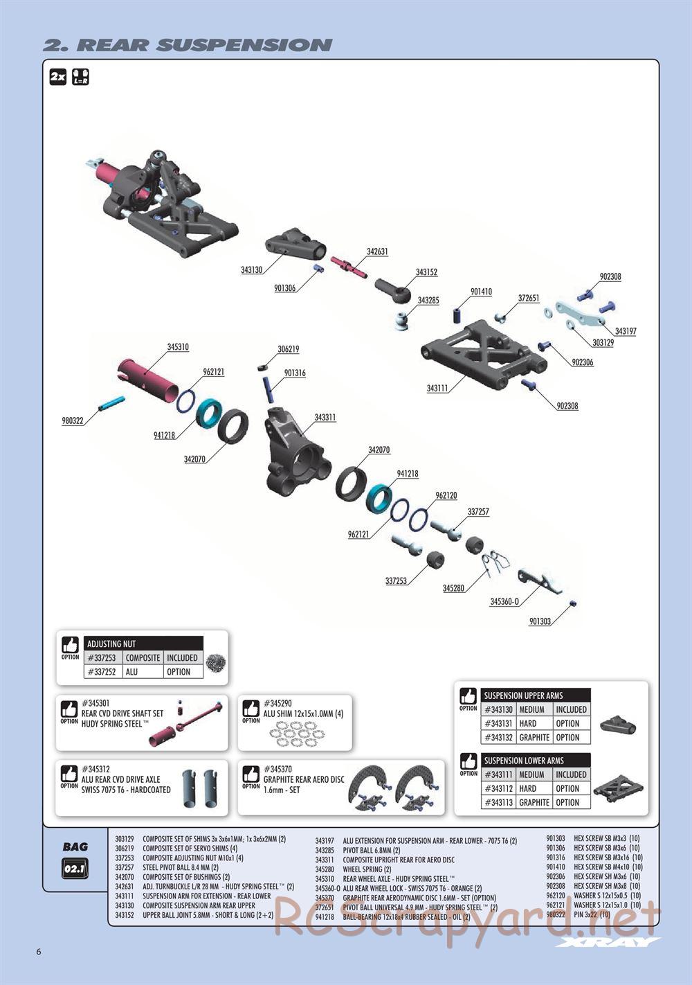 Xray - RX8.3 (2020) - Manual - Page 6